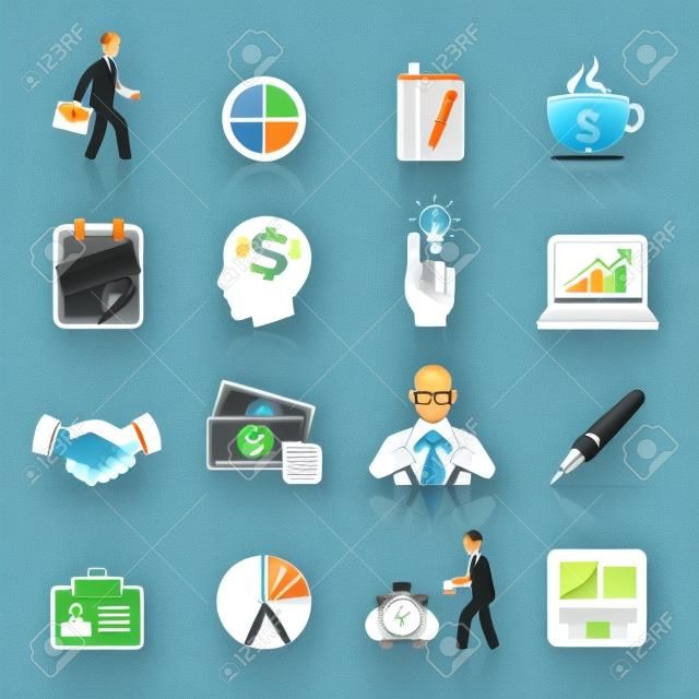 Business icons, management and human resources set4 