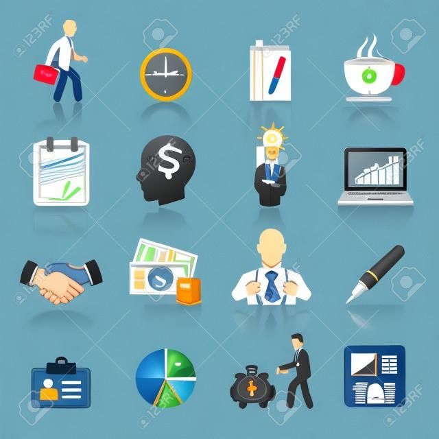 Business icons, management and human resources set4 
