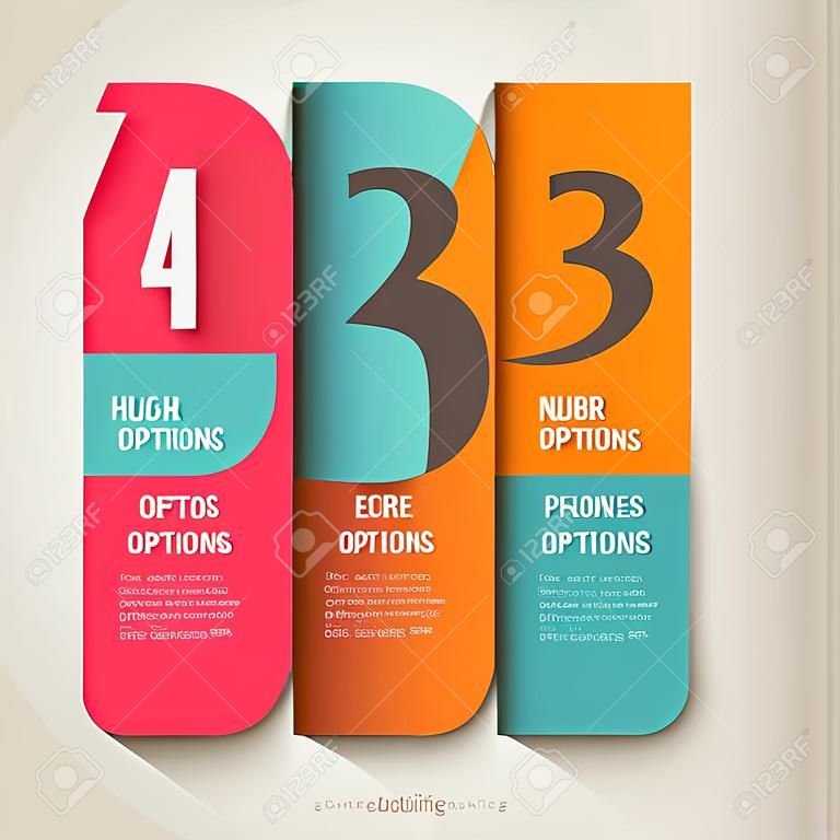 Modern business infographics number options template. illustration. can be used for workflow layout, diagram, business step options, banner, web design