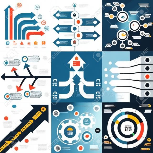 Arrows üzleti marketing infographic sablont. Vektoros illusztráció. lehet használni a munkafolyamat elrendezés, banner, rajz, számos lehetőség, web design, idővonal elemeket.