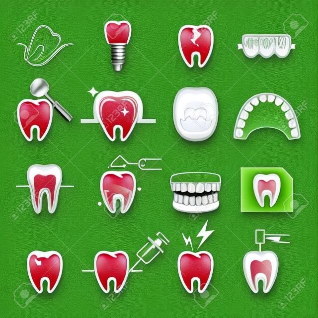 icônes de dent dentaires