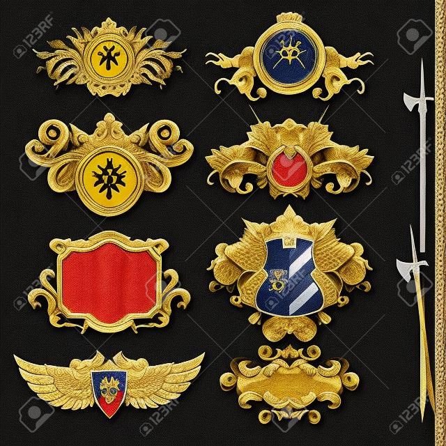 medieval heraldry shields