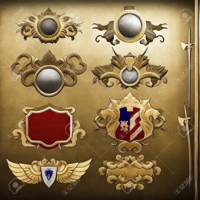 中世の紋章の盾