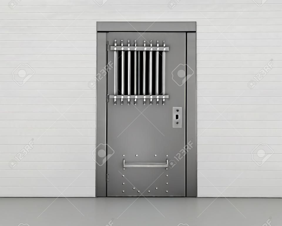 3D render d'une porte de prison
