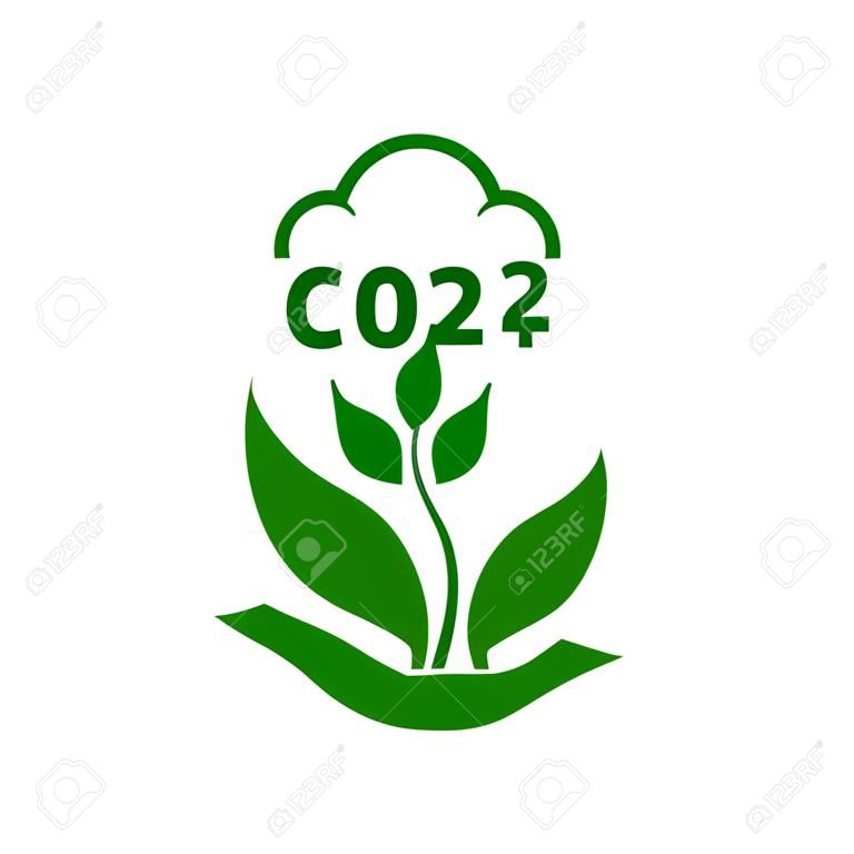 Zmniejszenie emisji CO2 w celu powstrzymania zmian klimatu. tło zielonej energii