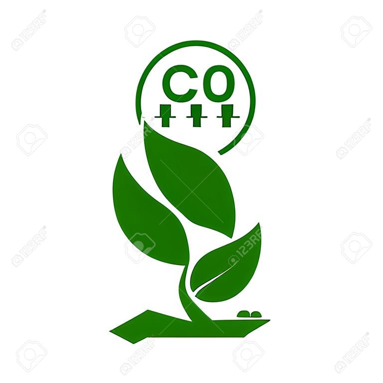Zmniejszenie emisji CO2 w celu powstrzymania zmian klimatu. tło zielonej energii