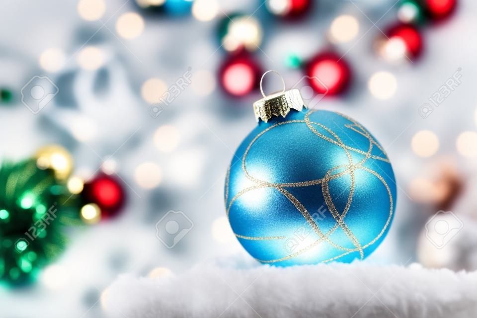 Christmas decorations background - top view, flat lay