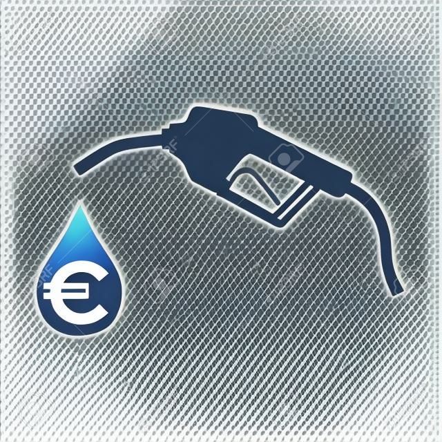 Gas station icon, nozzle isolated logo vector, pump gasoline design, oil power energy symbol.