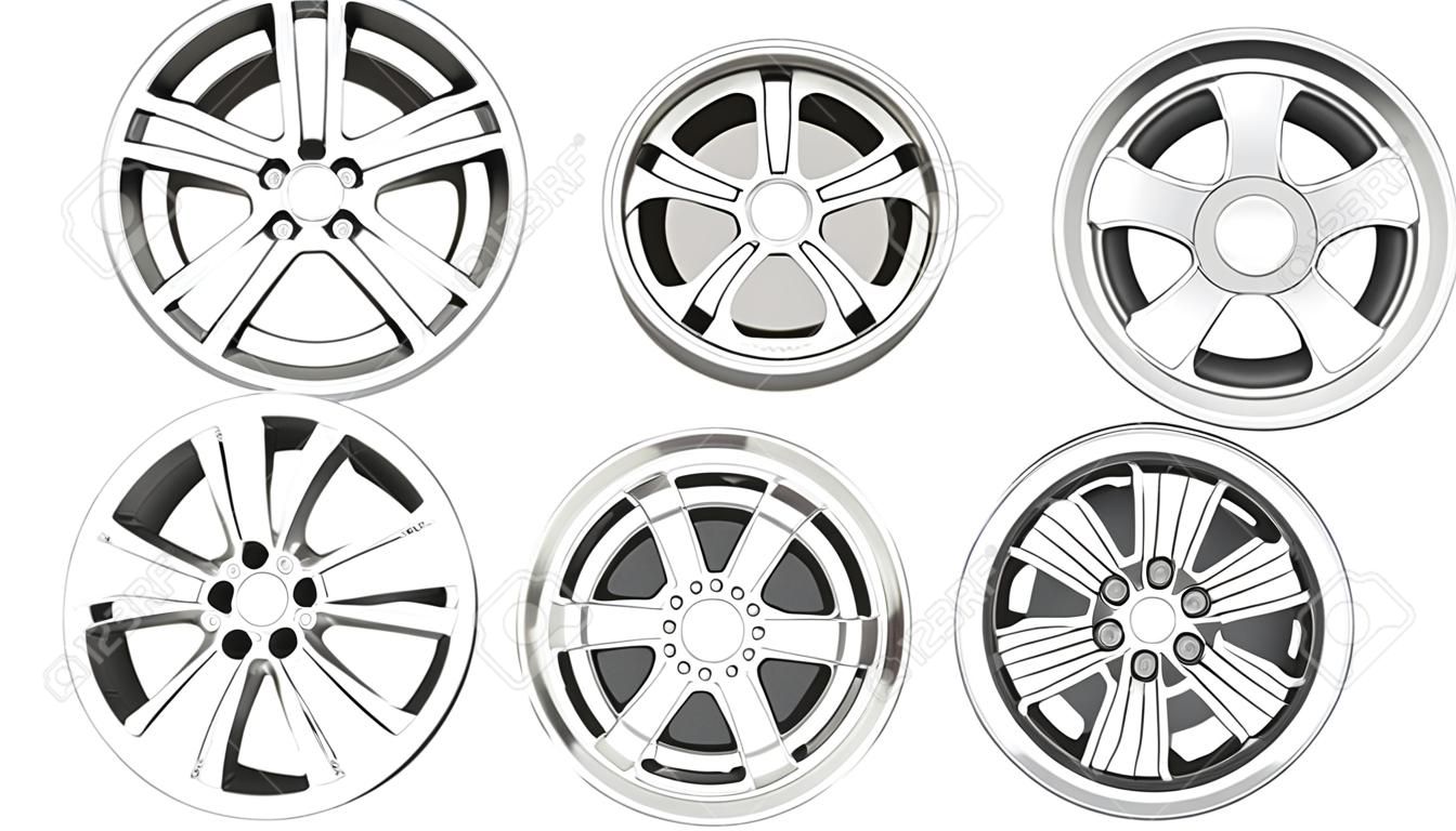 set of a car alloy wheels
