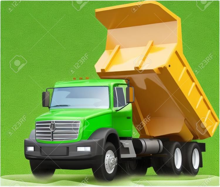 building dump truck for loose material