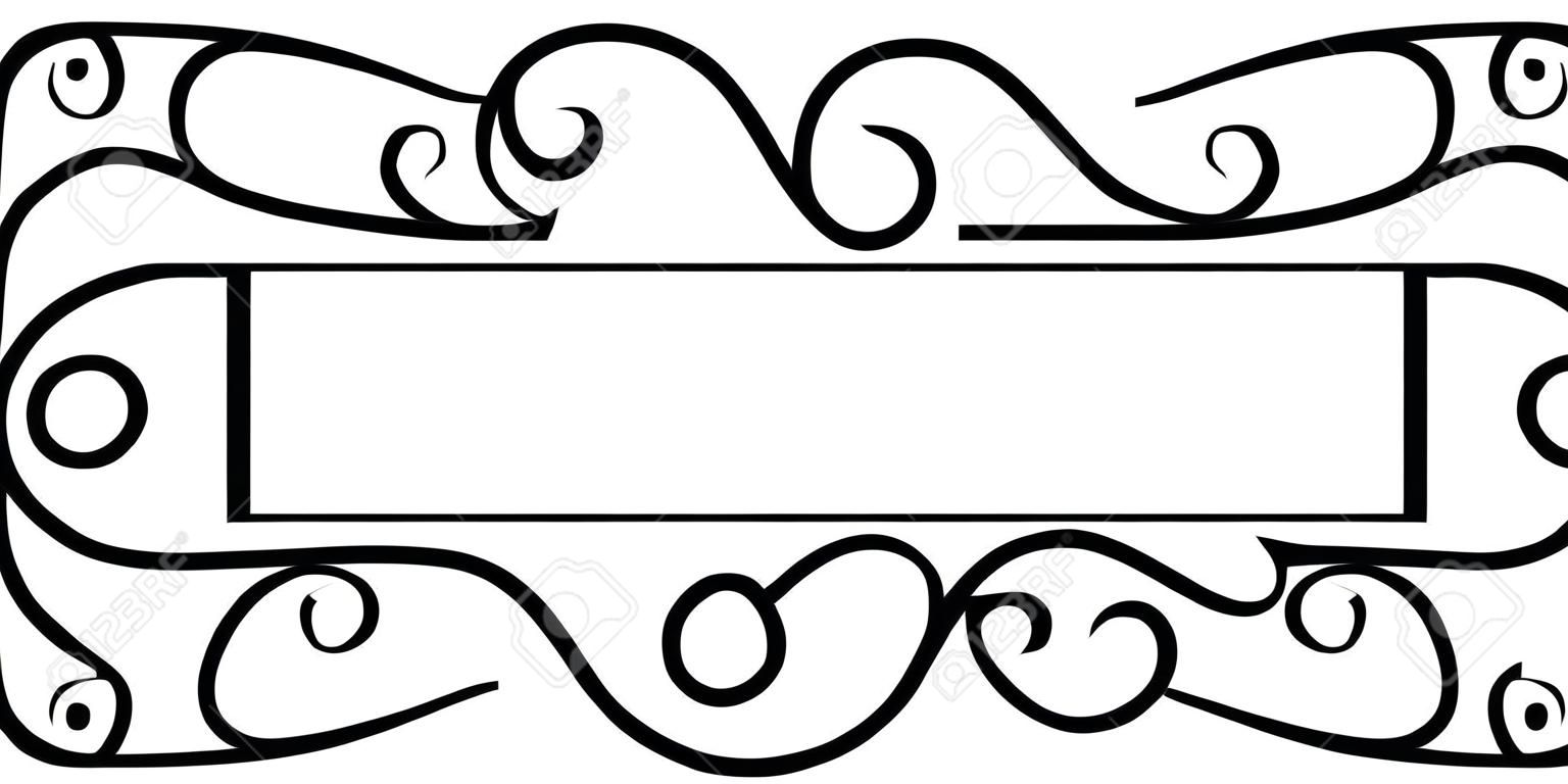 vintage wrought iron frame, the template for the signs of an Internet store, retro style, vector frame template