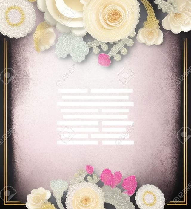 Floral Frame auf nahtlose Hintergrund mit Platz für Text
