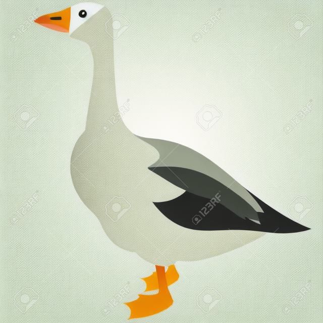 Goose poultry icon flat design vector image