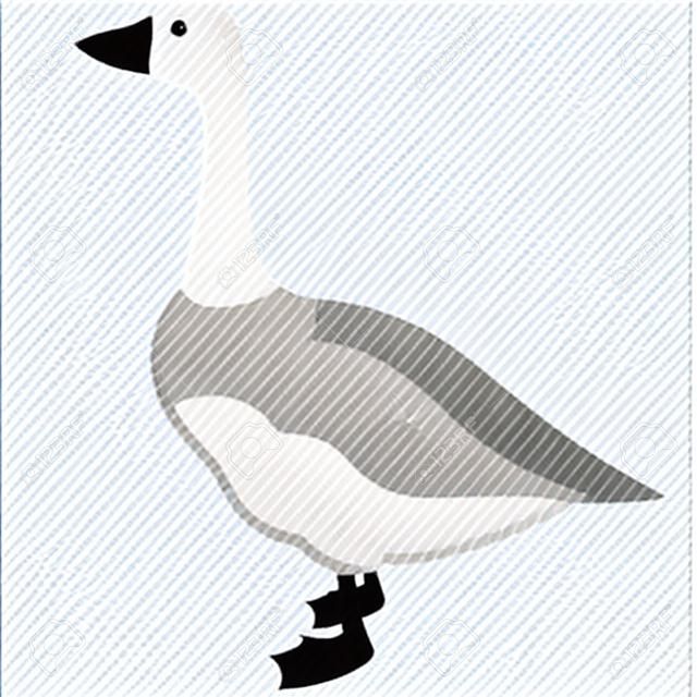 Image vectorielle de conception plate d'icône de volaille d'oie