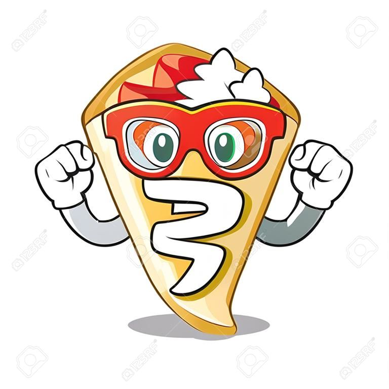 Super hero crepe with in the cartoon shape