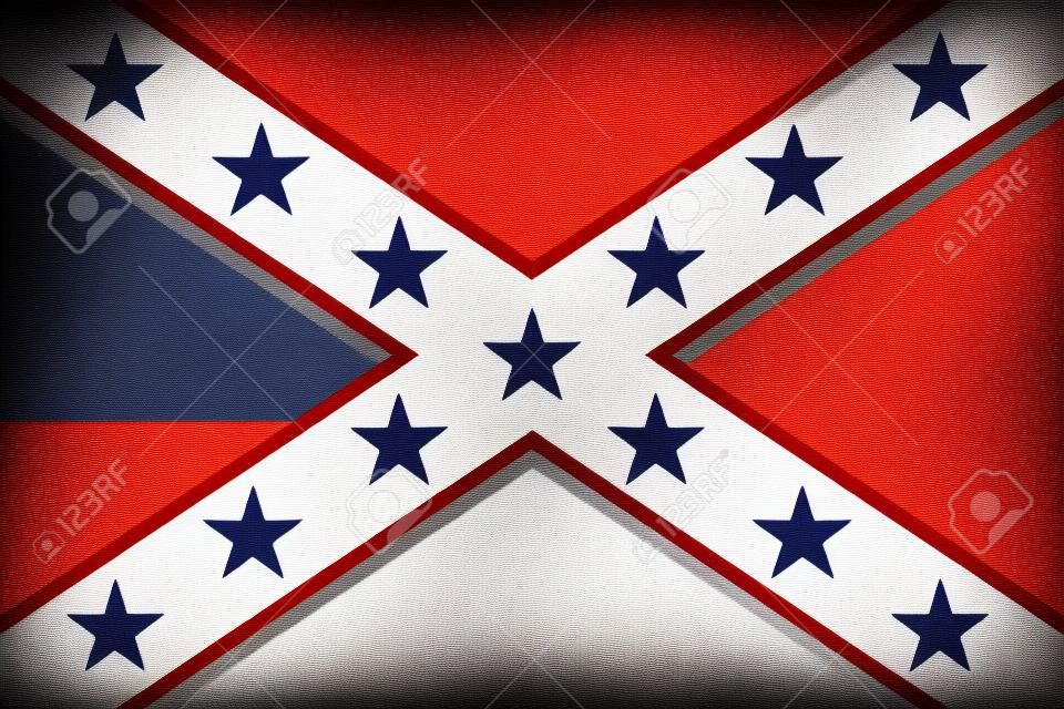 Национальный флаг Конфедерации Штатов Америки - векторные иллюстрации очень яркие цвета