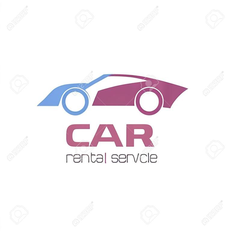 Vector car rentals label. Vector logo design template. Concept for automobile repair service, spare parts store