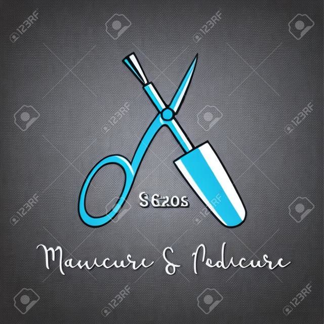 Nails Vektor-Logo. Schild, Design-Element, Illustration für Maniküre Salon