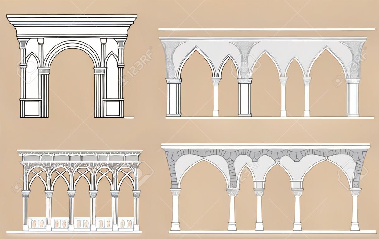 罗马哥特式拱廊威尼斯文艺复兴
