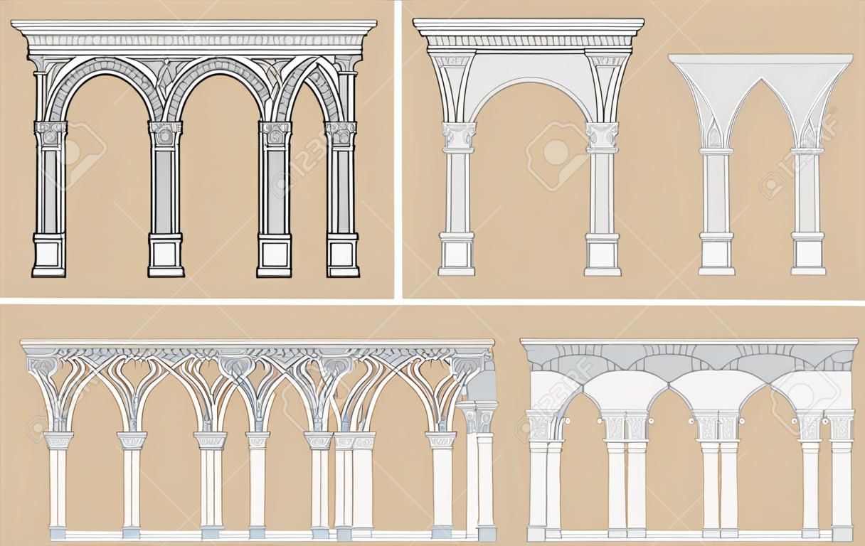 罗马哥特式拱廊威尼斯文艺复兴