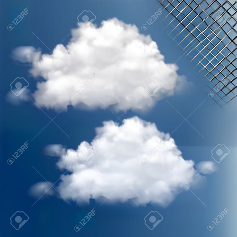 Transparent White Vector Clouds