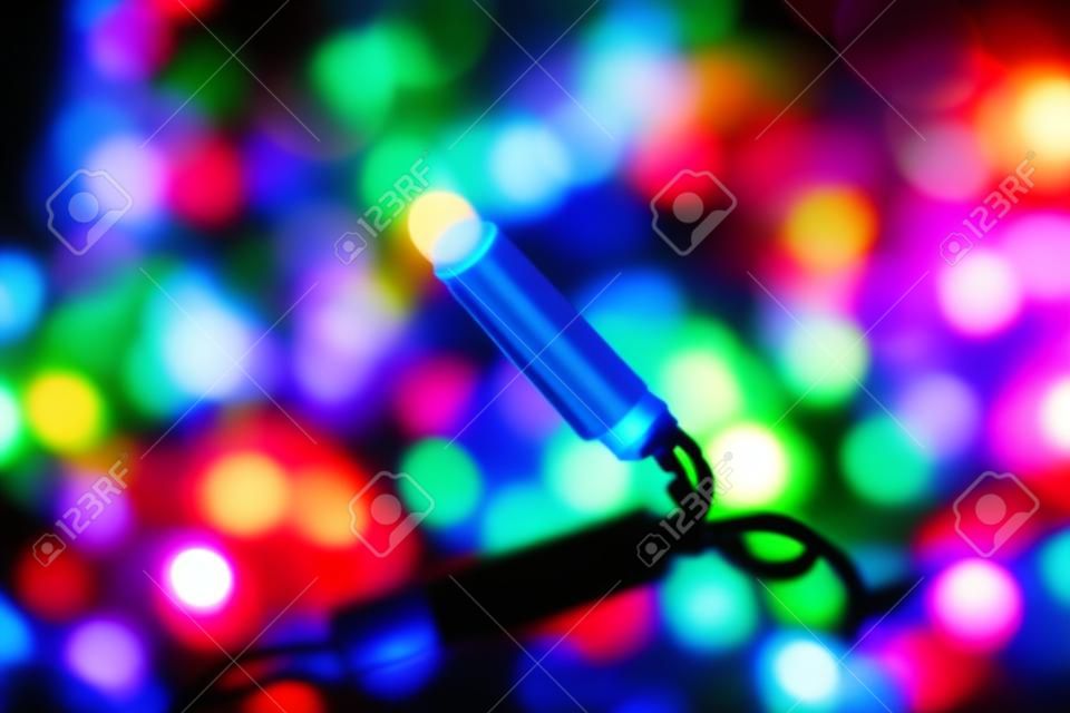 Christmas lights with blurred background
