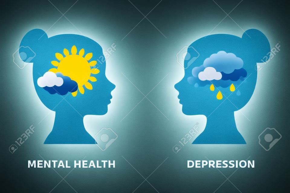 Mental health and depression concept