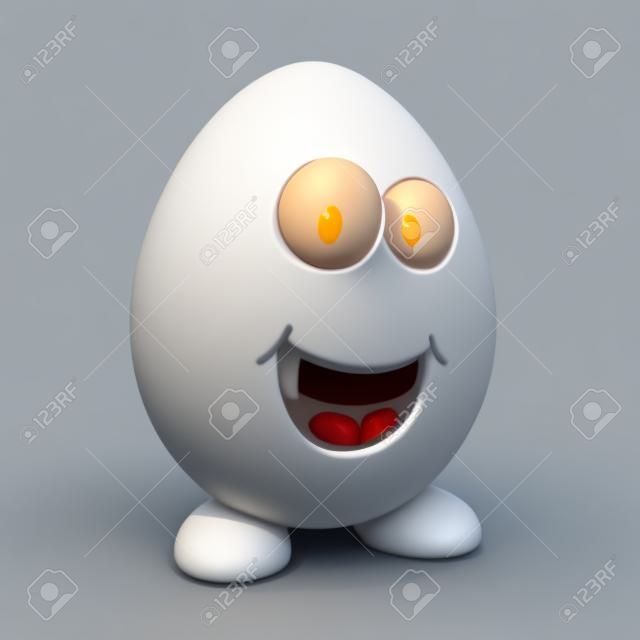 huevos divertida historieta 3d aislado más de blanco