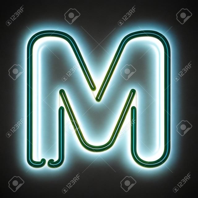 neon font letter m 