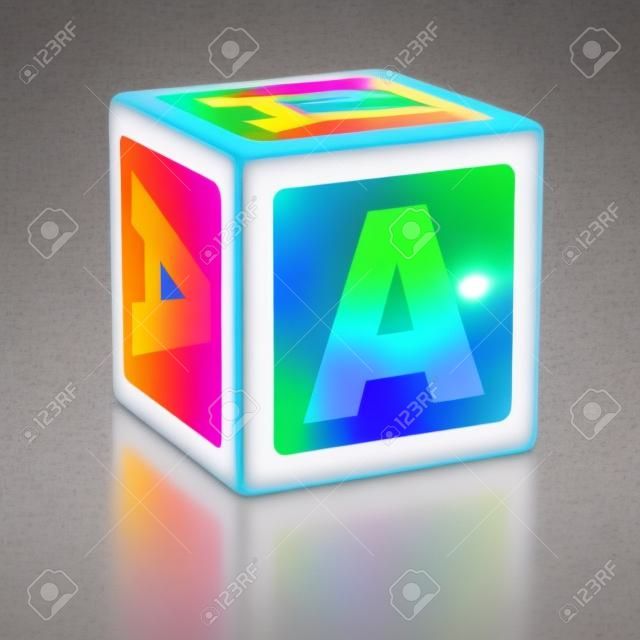 편지 알파벳 큐브 글꼴