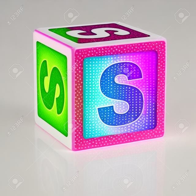 편지의 알파벳 큐브 글꼴