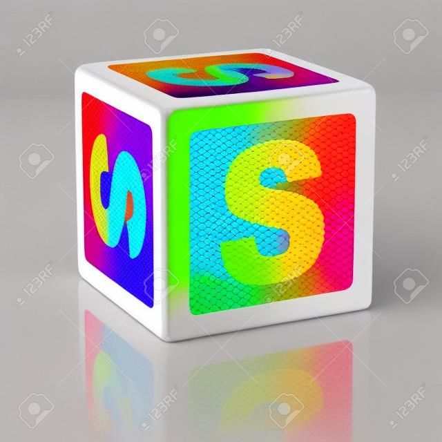 letter s alphabet cubes font