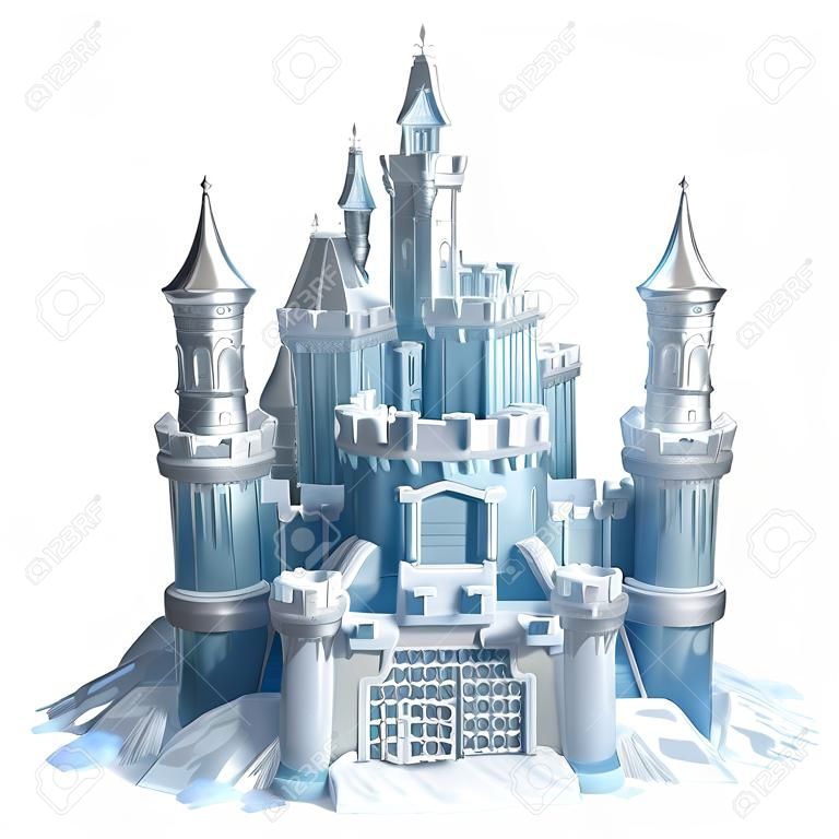 glace château 3d illustration