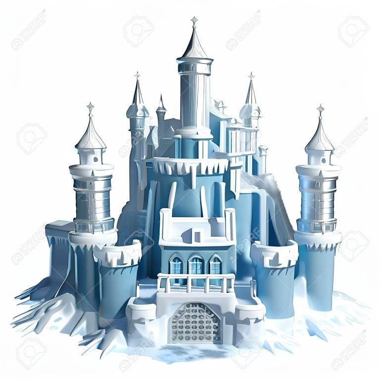 hielo castillo 3d ilustración