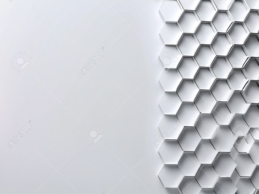 六角形の抽象的な 3 d 背景