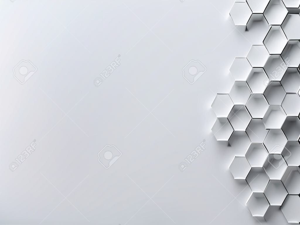 hexagonale fond 3d abstrait