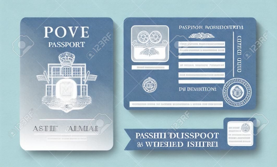 Шаблон паспорта Свадебный Пригласительный билет