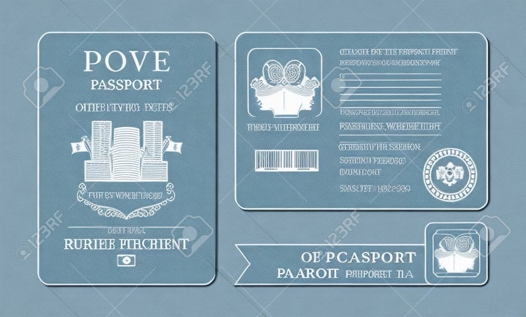 Pass-Hochzeits-Einladungskarte Design-Vorlage