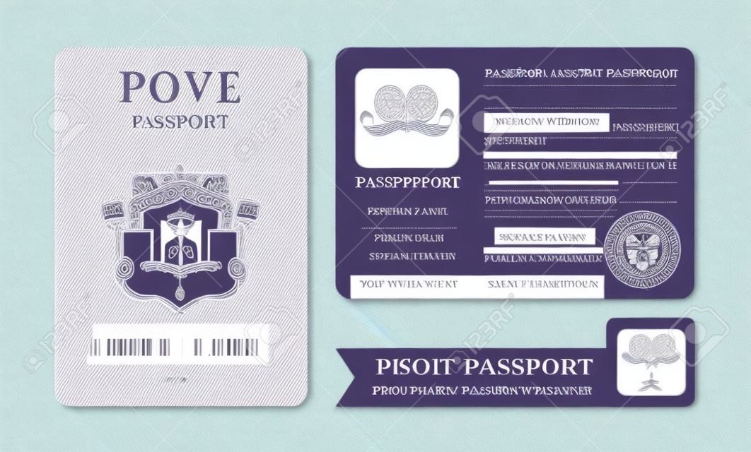 Passport Wedding Invitation card design template