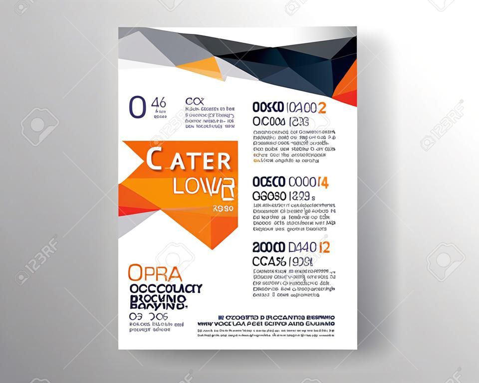 Abstract low polygon background for Poster Brochure design Layout template in A4 size