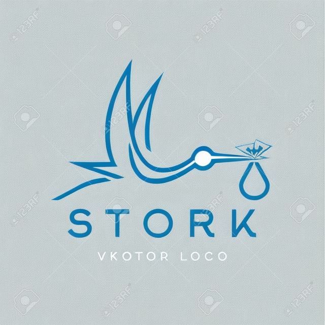 Stork apporte bébé, marque branchée logo aperçu