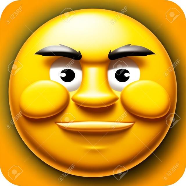 Ein freudig lächelnd gut aussehend Cartoon Emoji Emoticon Smiley Zeichen