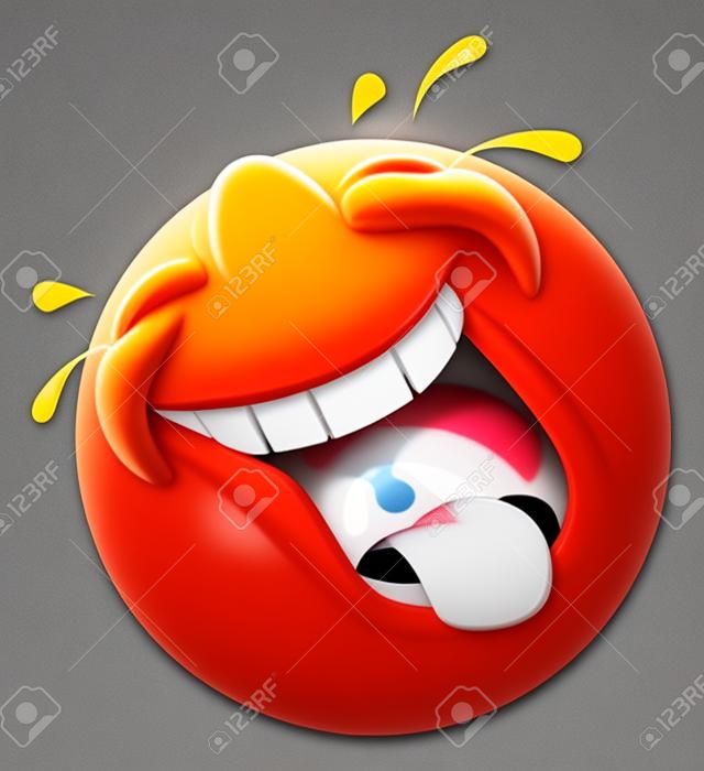 Un molto felice ridere emoji emoticon smile carattere faccia ridere lacrime così difficile sono riprese fuori