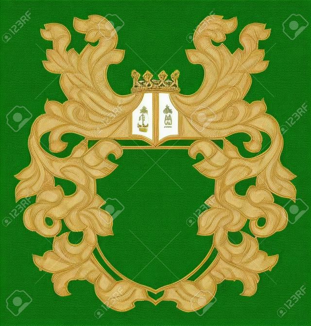 Design di stemma araldico.