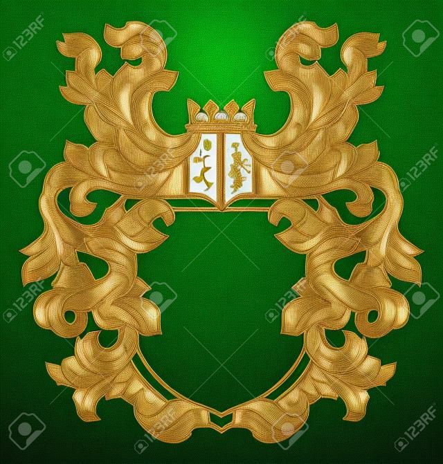 Heraldisches Wappen Design.