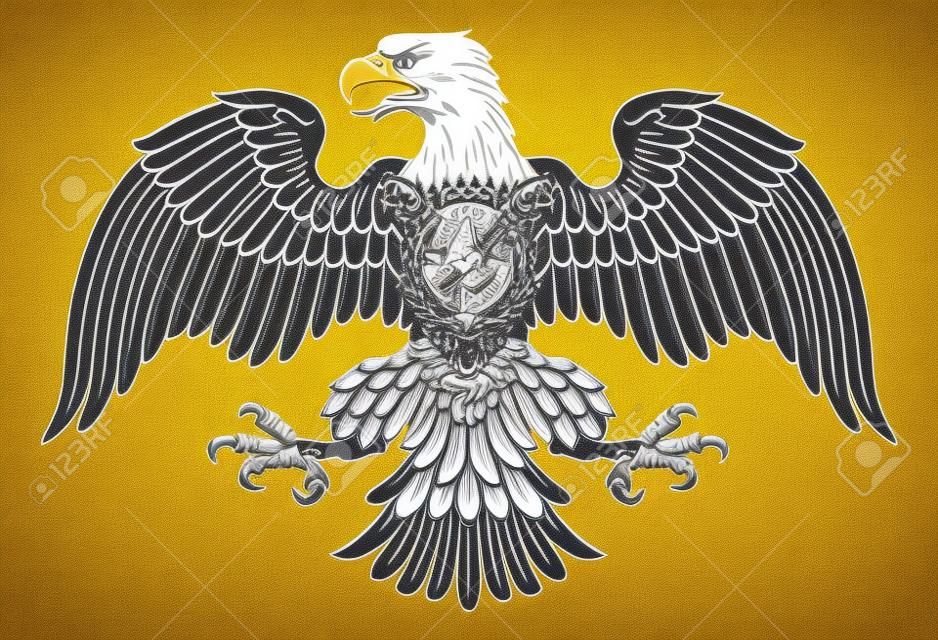 Adler Imperiales heraldisches Symbol