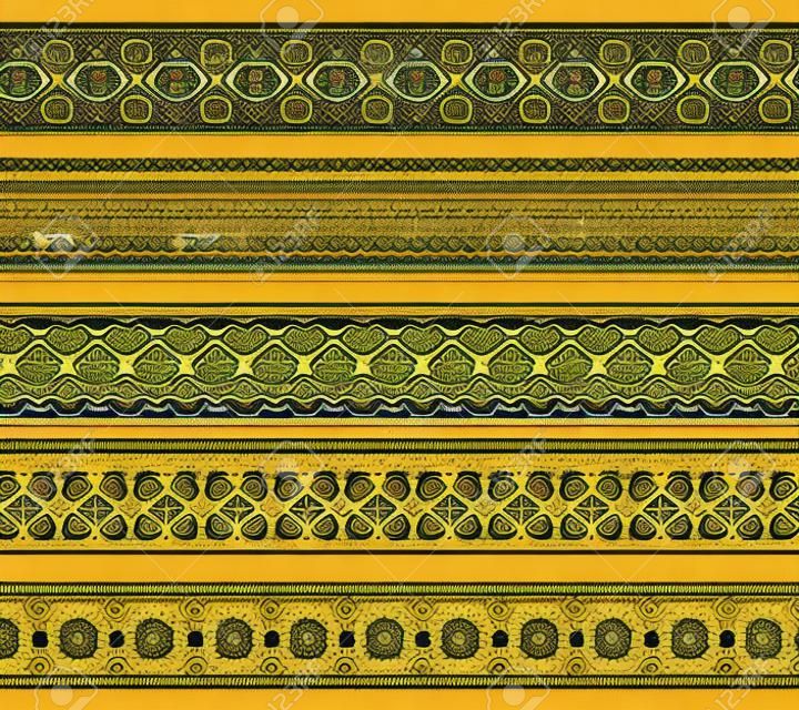 Detaillierte Henna Banner Border, Kann Henna inspiriert Bunte Border Ethnic Vektor-Design aus Indien in Textilien, Buch-Design, Website Hintergrund verwendet werden
