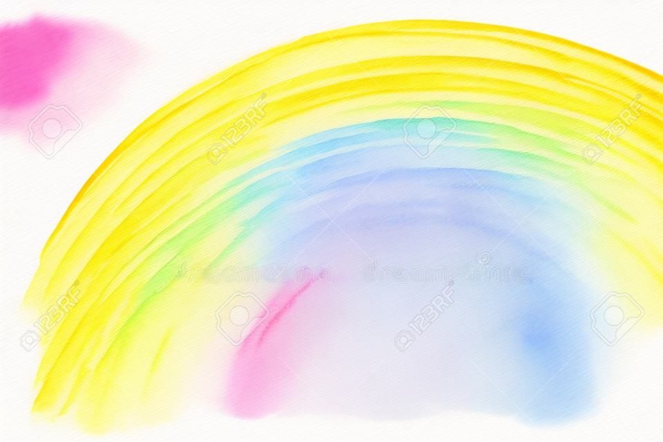 watercolor rainbow isolated on white background vector illustration EPS10