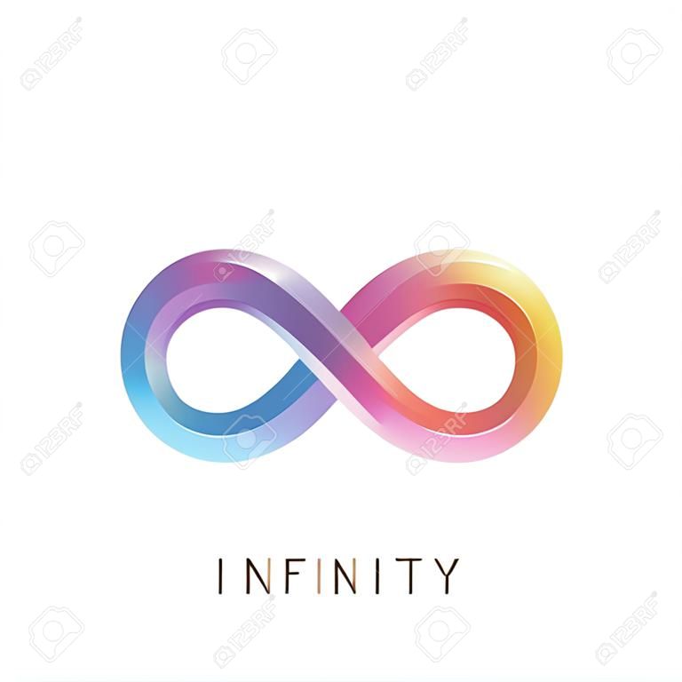 colorful infinity symbol on white background vector illustration