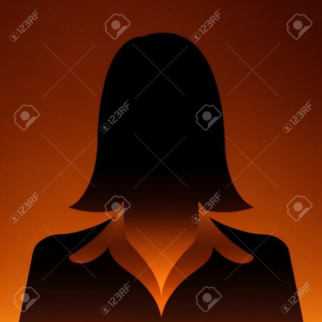 Vrouwelijke avatar silhouet profiel foto's
